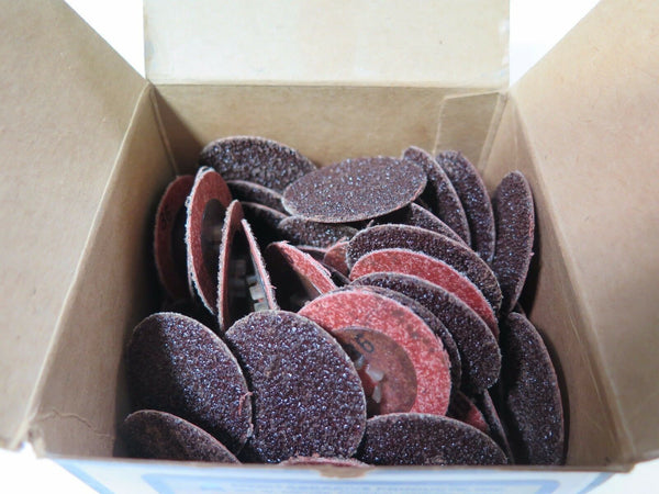 100 Pcs MERIT 1 3/4" Resin Bond Power-Lock Discs 61028 Grit 36 Brand New