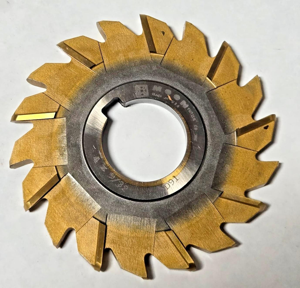 Moon Milling Cutter 4" x 9/32 HIGH SPEED STEEL HSS resharpened