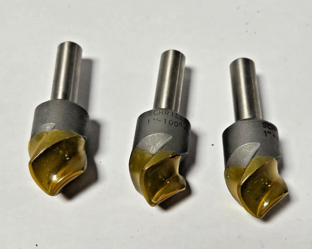 Schrillo 1" High Speed Steel Countersink 100 Degree USA Lot of 3