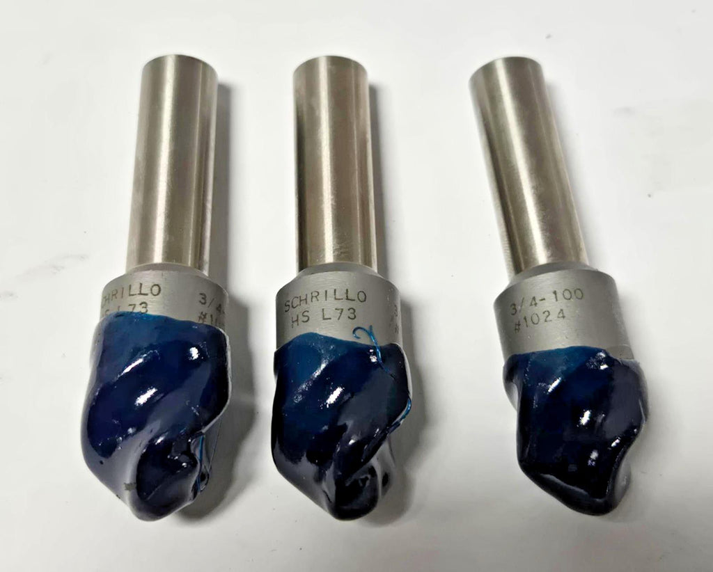 Schrillo 3/4" High Speed Steel Countersink 100 Degree #1024 L73 HS USA Lot of 3