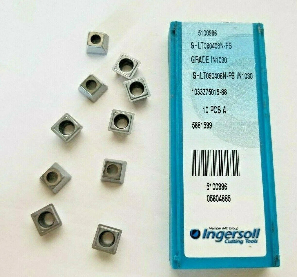 10 Pcs Ingersoll Cutting Tools SHLT090408N FS IN 1030 Carbide Inserts New Tools