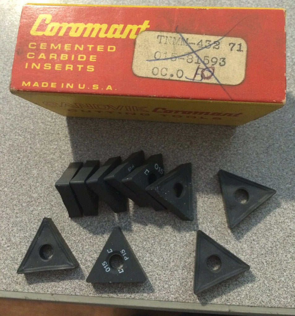 SANDVIK Coromant Cemented TNMM 432 71 015 P15 Lathe Carbide Inserts 10 Pcs New