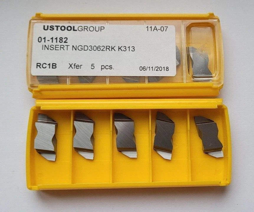 5 Pcs Kennametal NGD3062RK K313 Top Notch Grooving Carbide Inserts New