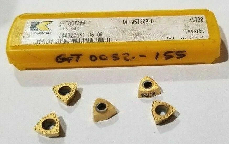 KENNAMETAL DFT05T308LD KC720 Lathe Mill Carbide 5 Inserts