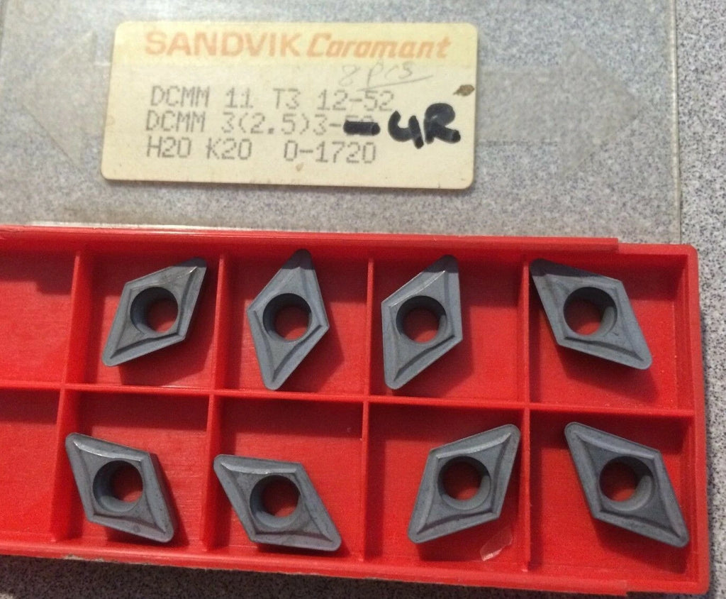 SANDVIK Coromant DCMM 11 T3 12-52 3(2.5) H20 K20 Lathe Carbide Inserts 8 Pcs New