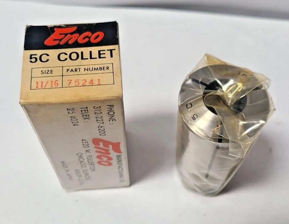 New ENCO 5C Lathe Mill Collet Size 11/16 CNC Chucker Free Shipp