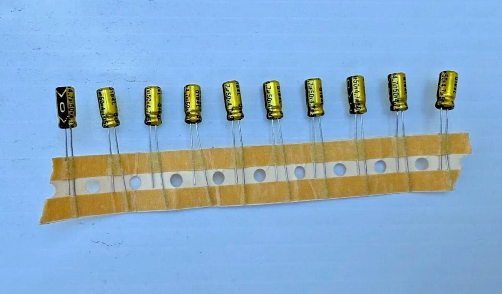 Radial Type Electrolytic Capacitors 4.7uF 50 Volt New Lot of 10 Pcs