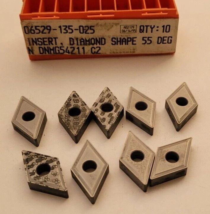 9 Pcs Carboloy DNMG 54211 C2 Diamond 55 DEG Lathe Carbide Inserts Cutting Tools