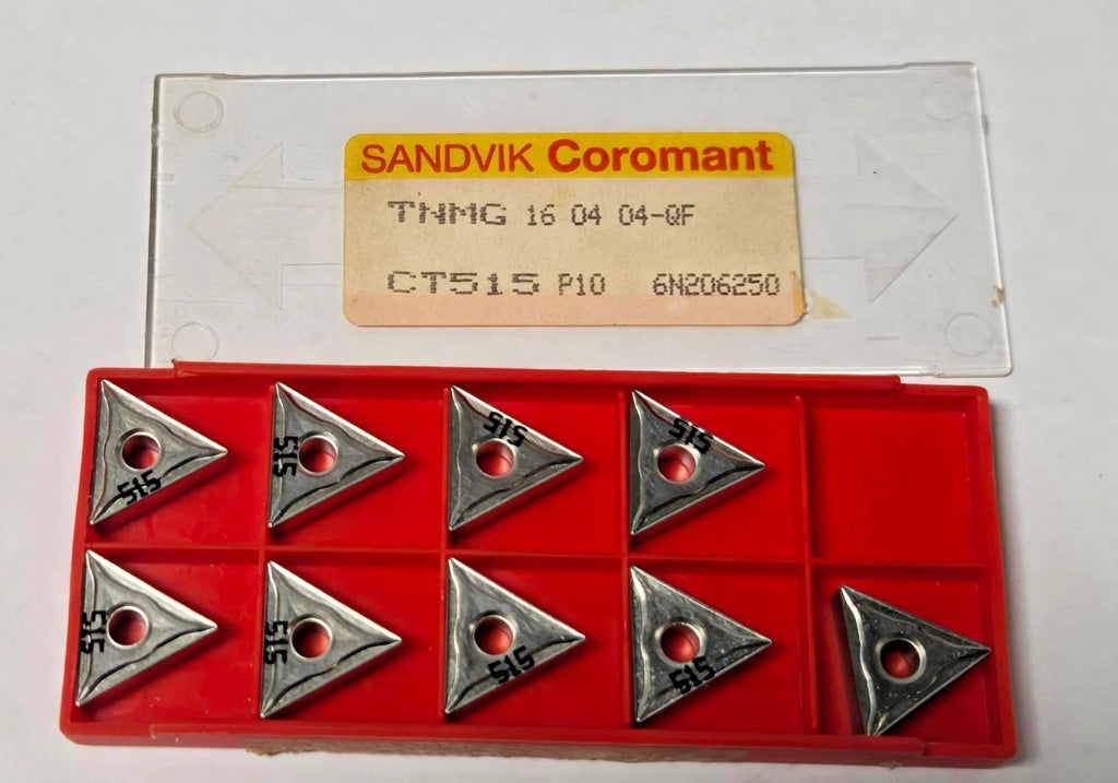 SANDVIK Coromant TNMG 16 04 04-QF CT515 P10 Lathe Carbide Inserts 9 Pcs New
