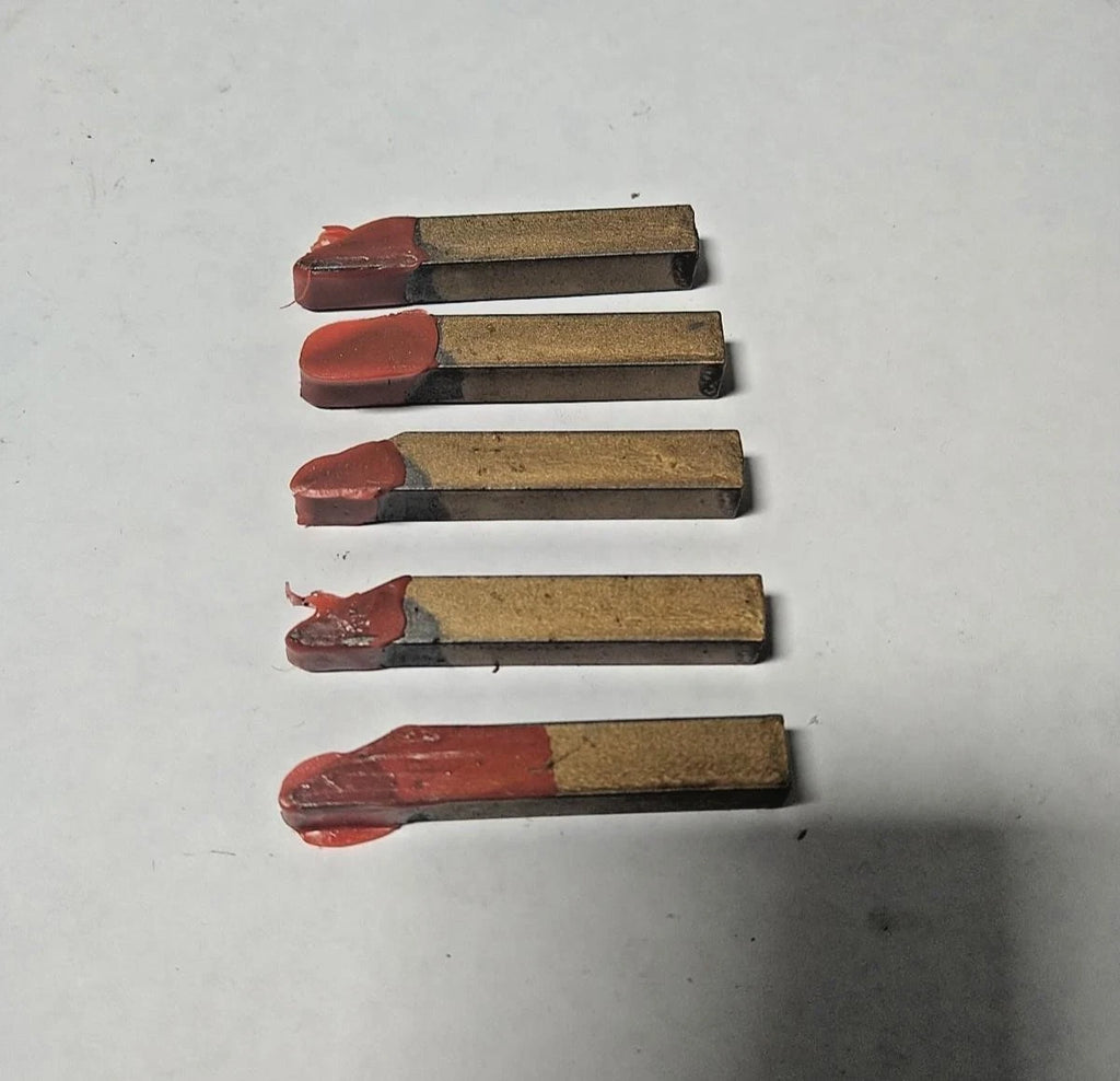 Super Brazed Tipped Carbide Lathe Tool Bit 3/8" Shank EOL 6 370 USA Made 5pcs