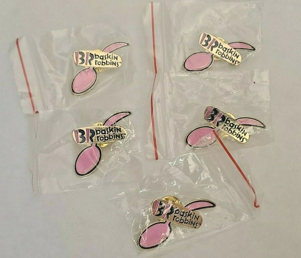 Lot of 5 Baskin Robbins Pins Badge Lapel Collection Rare New