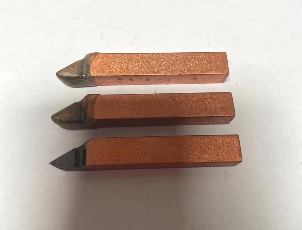 ACT Brazed Tipped Carbide Lathe Tool Bit 3/8" ER 6 C5 USA Made Lot of 3