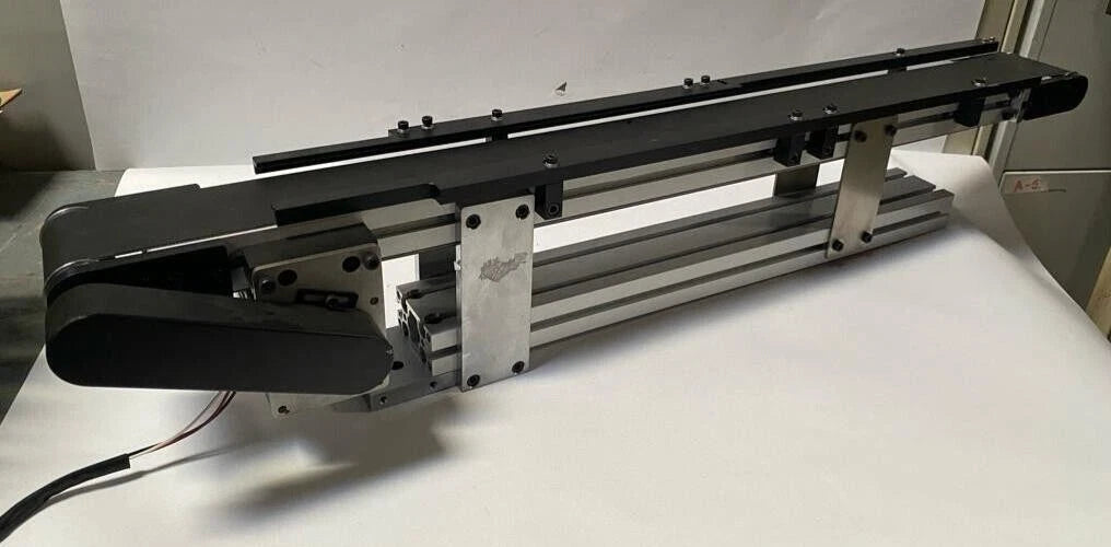 Belt Conveyor 39" x 3" Motor Guide Rails Driver Yongkun Electrical Single Phase