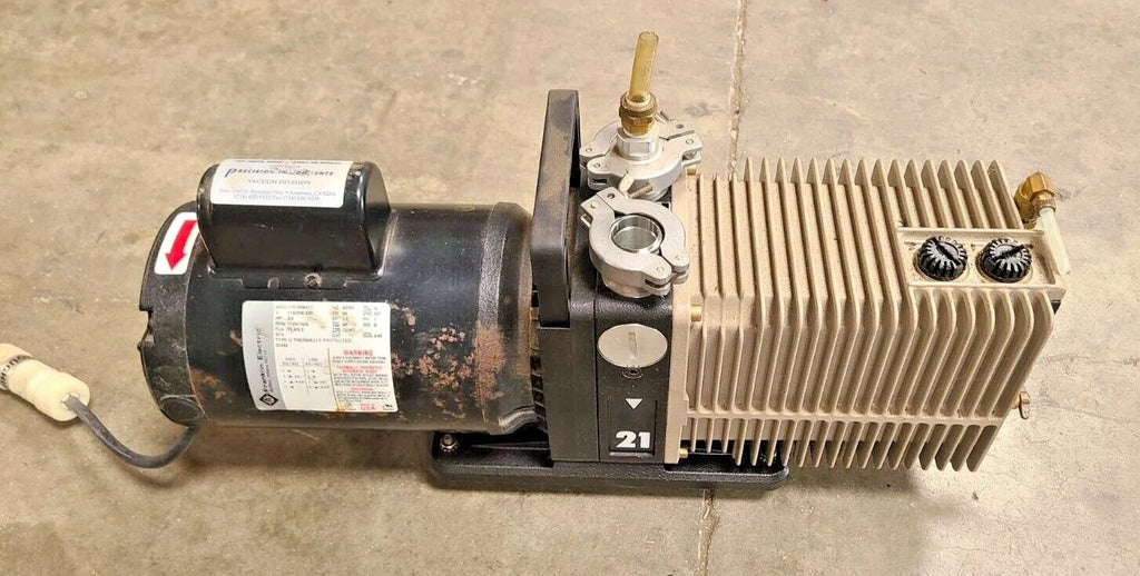 Varian Alcatel Adixen Type 2021 Vacuum Pump Franklin Electric 1101006417 Motor