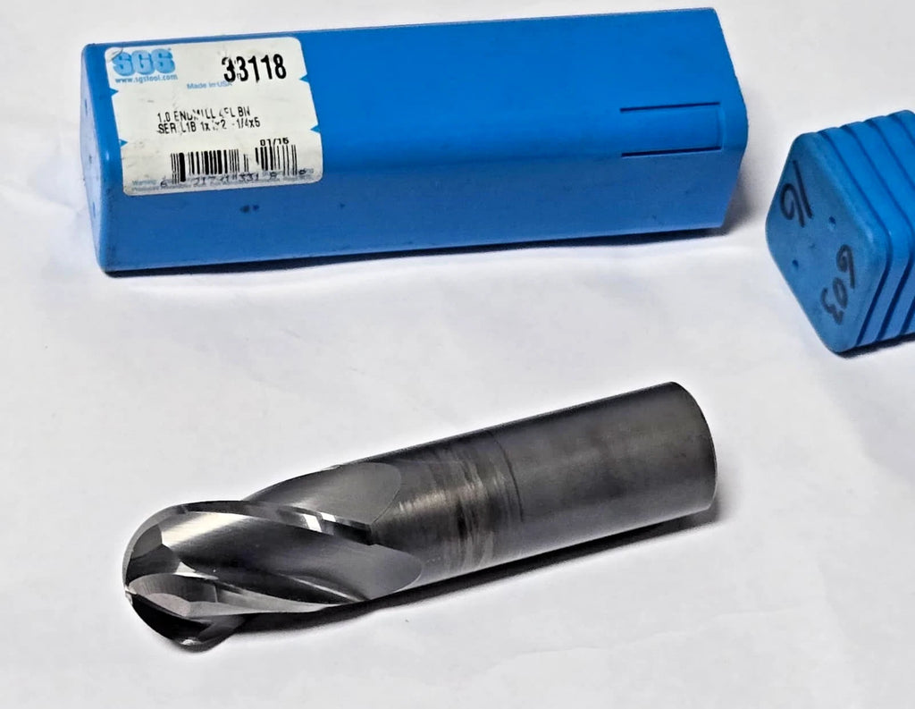 SGS 33118 Series 1LB 1" Ball Solid Carbide End Mill