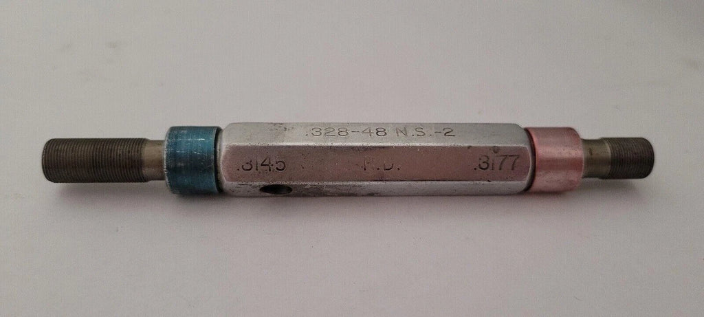 .328-48 NS-2 GO & NO GO Thread Plug Gage GO P.D. .3145 & NOGO PD .3177