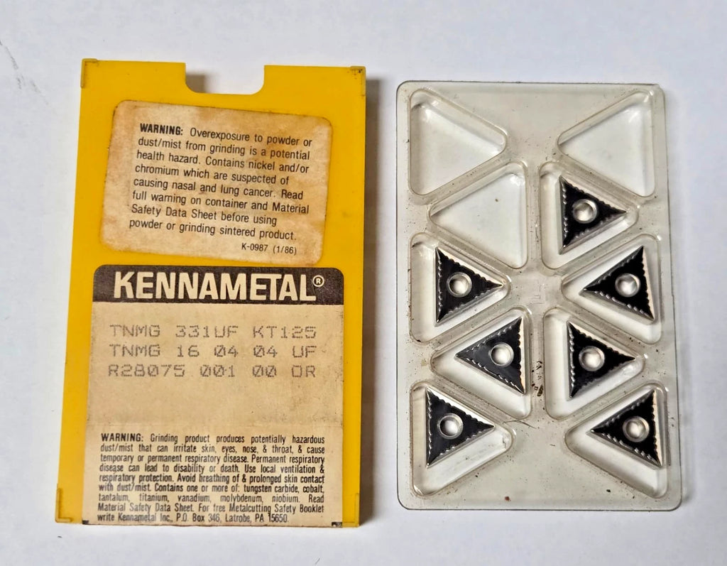 KENNAMETAL TNMG 331 UF KT125 16 04 04 Carbide Inserts Turning Lathe 7 Pcs New