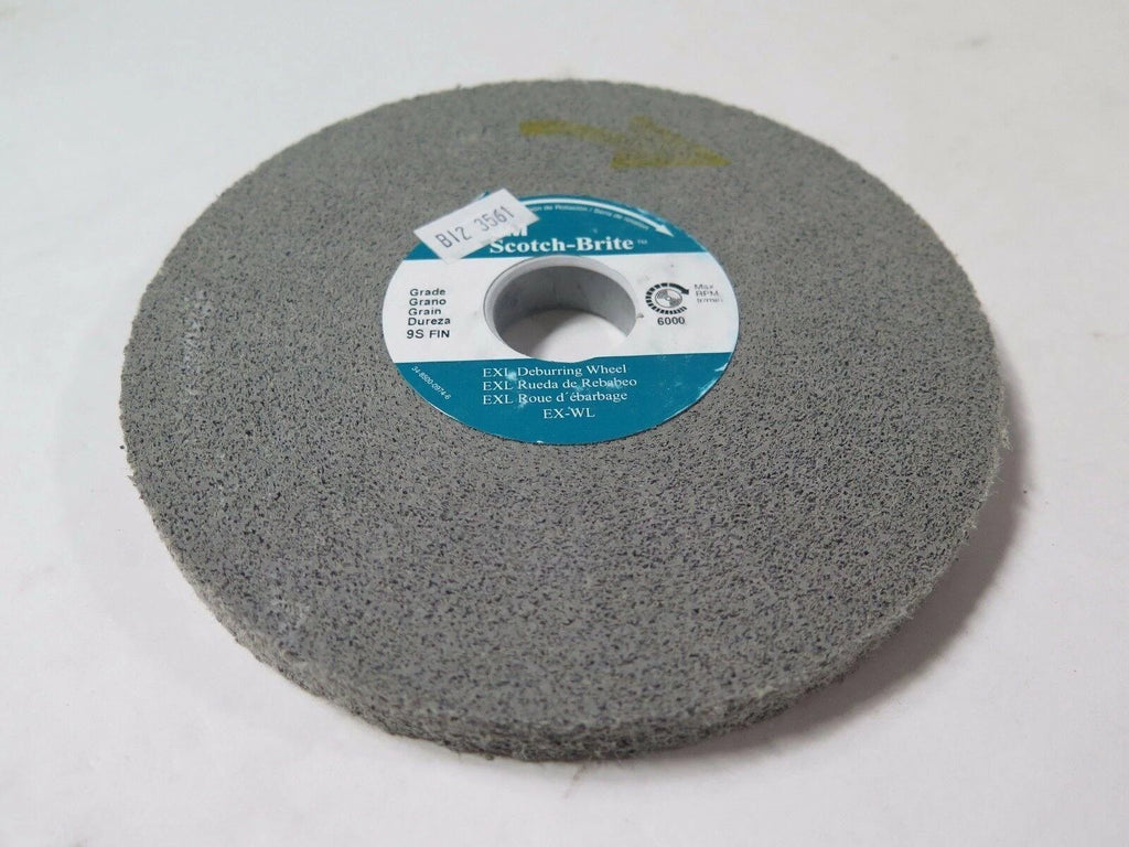 3M 6 x 1/2 x 1" EXL Deburring Wheel 9S FIN 6000 RPM Qty 1 Brand New