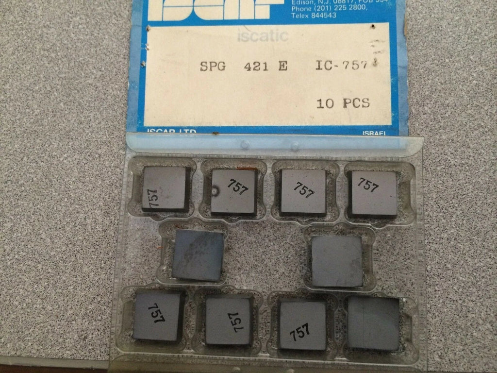 ISCAR Iscatic SPG 421 E IC 757 Carbide Inserts 10 Pcs Lathe Turning Mill Tools