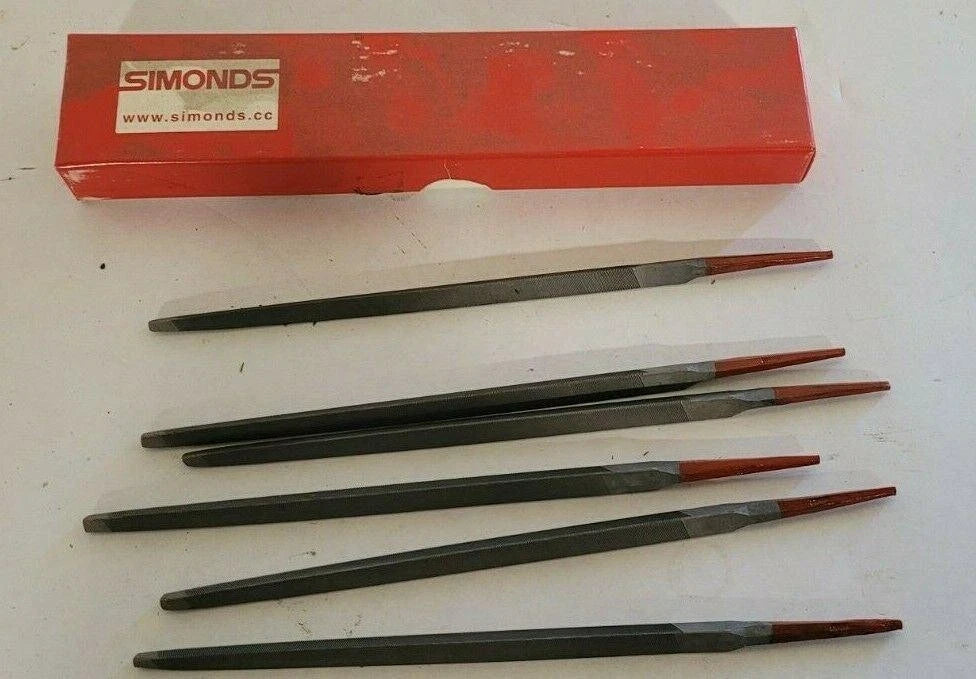 6 Pcs Simonds 6" Slim Taper File Triangle Shape 73-540500 Lathe New