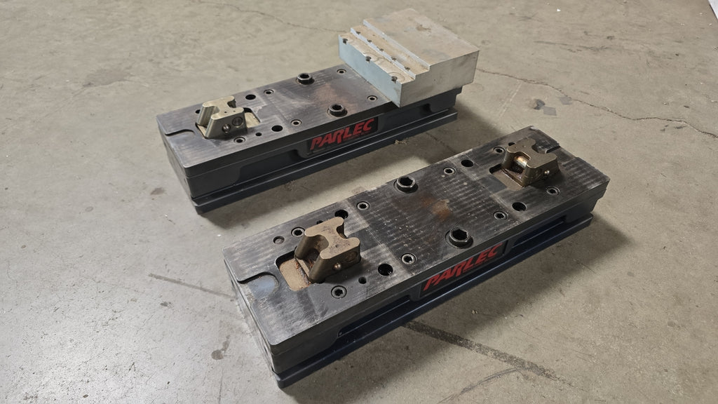 Lot of 2 PARLEC Precision Milling Vises 6” Double Station