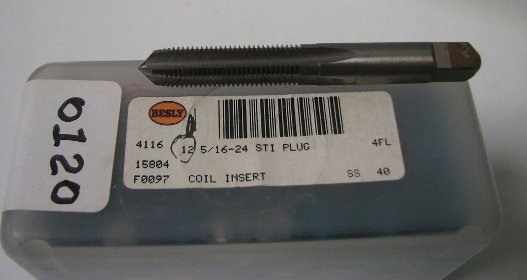2 Besly Tap 5/16 - 24 STI Plug 15804 F0097 Coil Insert 3 FL Brand New USA