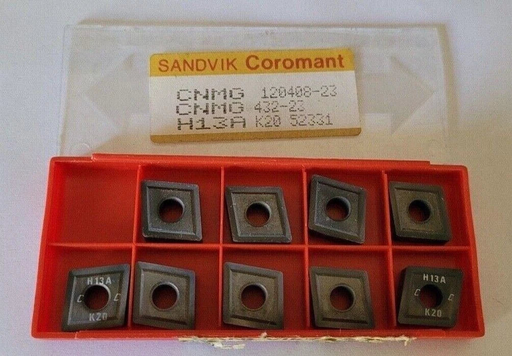 9 Pcs SANDVIK Coromant CNMG 432-23 H13A K20 Carbide Inserts Tool CNMG 120408-23