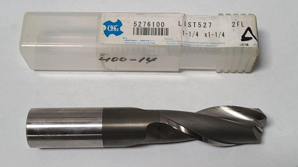 OSG 2 Flutes Ball End Mill High Speed Steel 1-1/4 HSS CO Cobalt Sharpen 52761