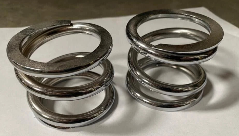 2 Works Performance Shock Compression Springs 1.9" Long 900Lbs .310 Wire Chrome