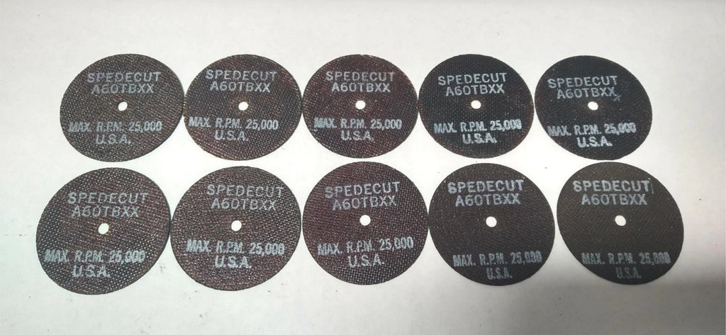 3x1/8x1/4 Spedecut Abrasive Grinding Cut-Off Disc Wheel A60 TBXX USA 10Pcs