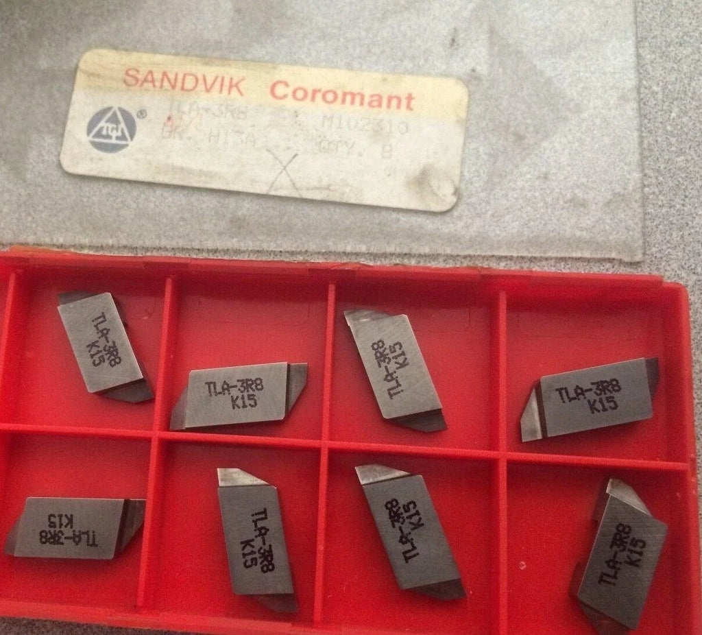 SANDVIK Coromant TLA 3R8 H13A K15 Lathe Grooving Carbide Inserts 8 Pcs New