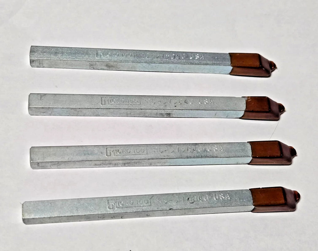 Micro 100 RC 375040 USA Carbide Brazed Tool Bit 6" Cut Off Grooving Lot of 4 Pcs