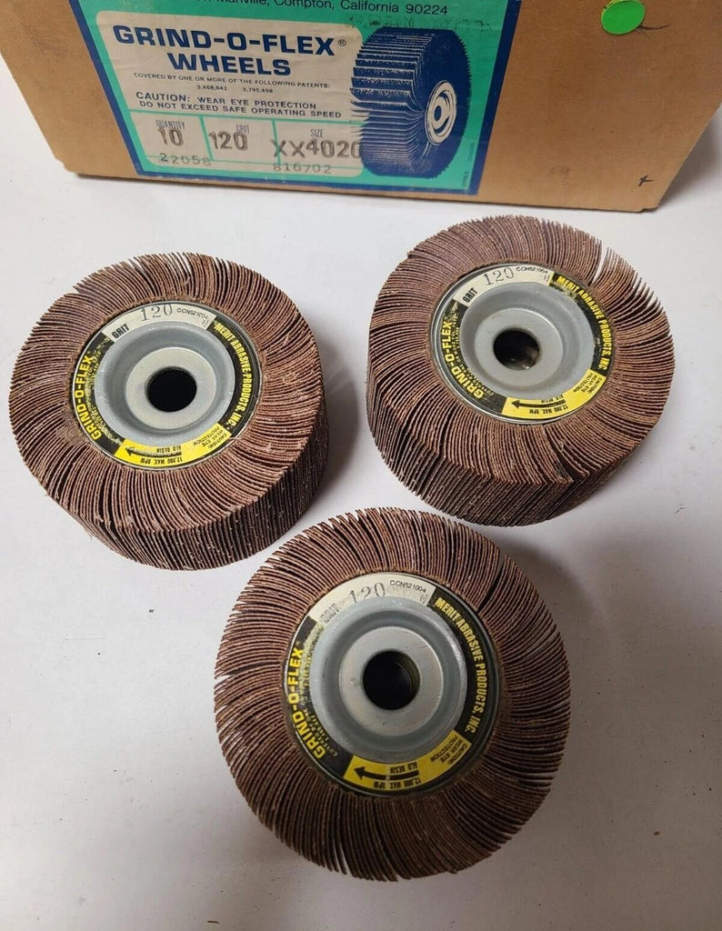 Merit Abrasive Grind-O-Flex Lot of 3 Wheels 120 Grit Size XX4020