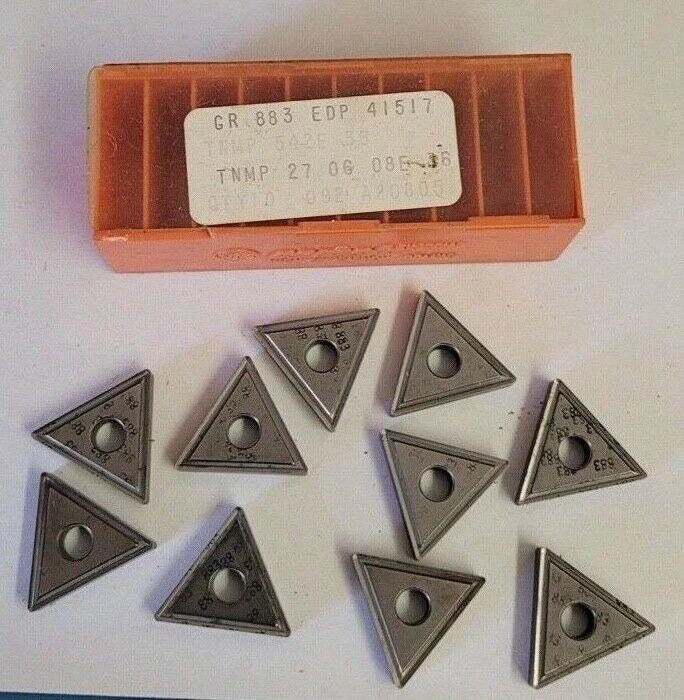 10 Pcs Carboloy Systems TNMP 542E GR 883 Carbide Inserts New Tool TNMP 27 06 08E