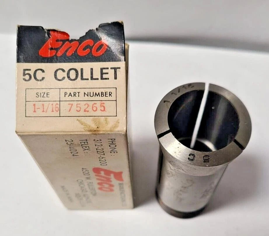 New ENCO 5C Lathe Mill Collet Size 1-1/16 CNC Chucker Free Shipp