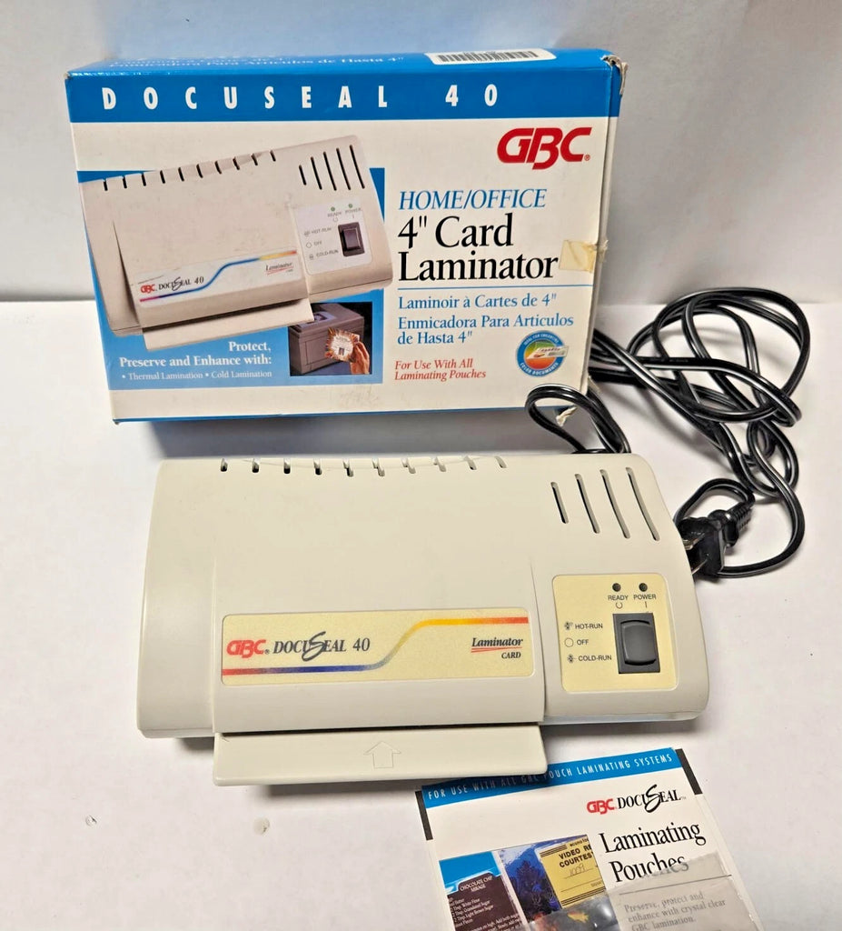 GBC DocuSeal 40 4" Laminating Machine Card Laminator Home Office