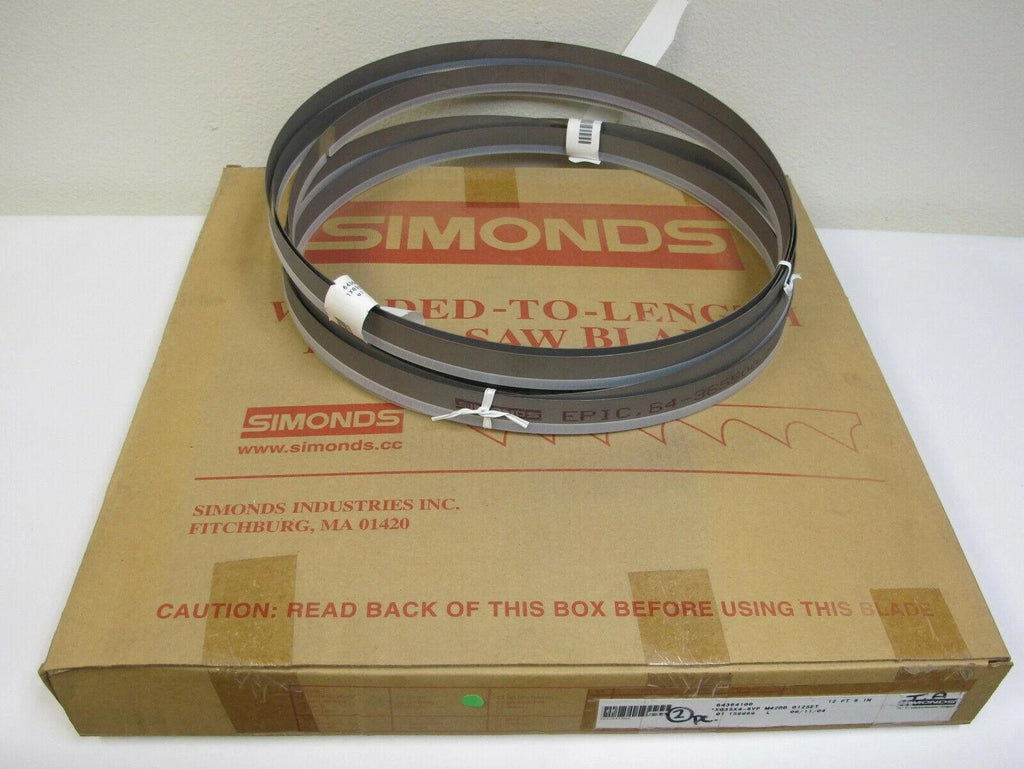 Lot of 2 New SIMONDS EPIC 12' 6" Band Saw Blades 12Ft 6 IN 1" Wide 64-365500