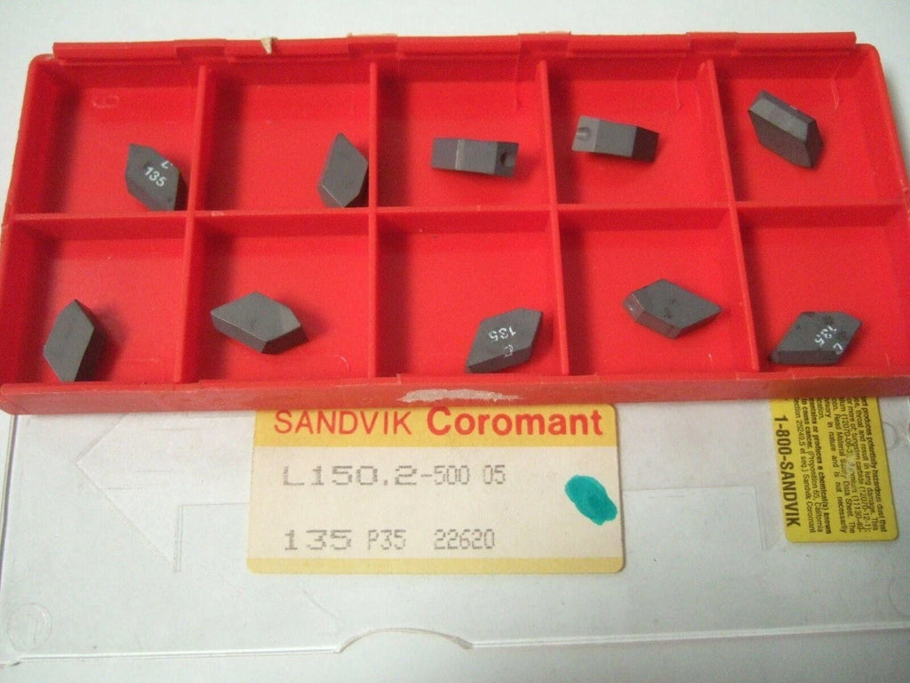 SANDVIK Coromant L150.2 500 05 135 P35 Grooving Lathe Carbide Inserts 10 Pcs New