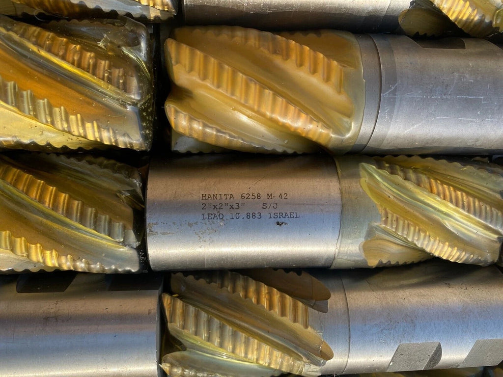 2" HSS M-42 Cobalt 6 Flutes End Mill Rougher 2" x 2" x3" Hanita Israel ReSharpen