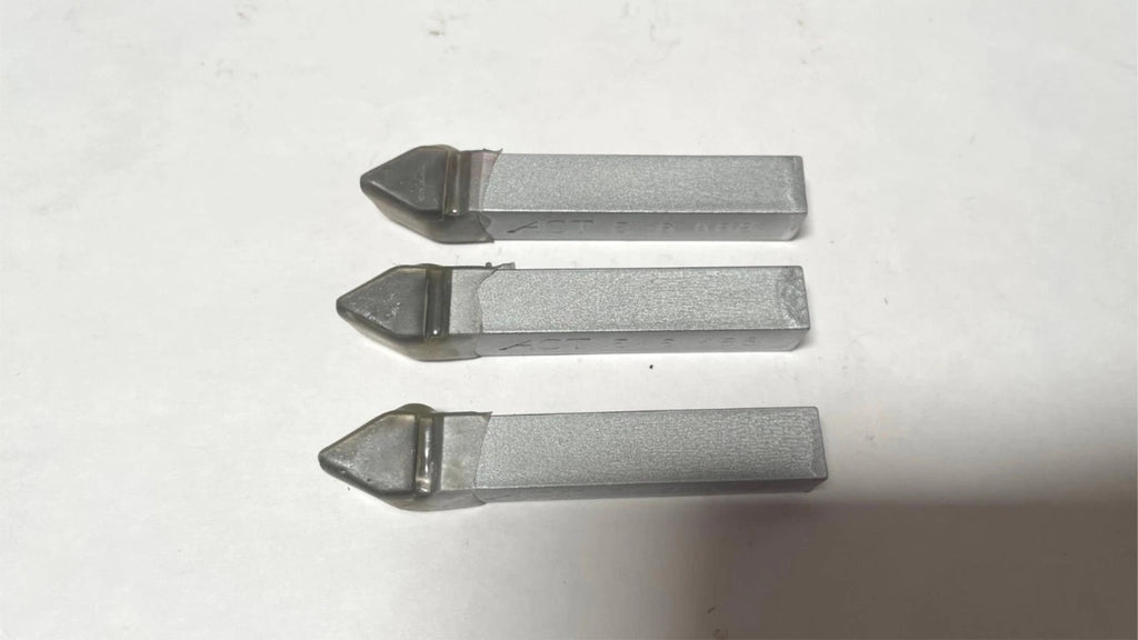 ACT Brazed Tipped Carbide Lathe Tool Bit 3/8" Shank E-6 K68 USA Made Lot of 3