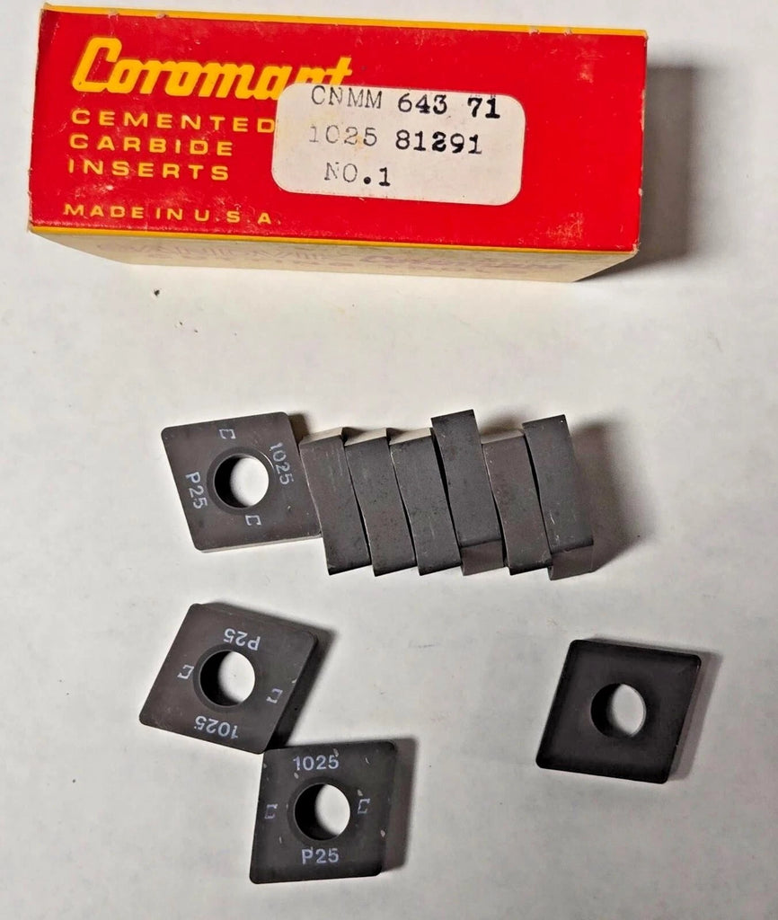 SANDVIK Coromant CNMM 643 71 1025 Lathe Carbide Inserts 10 Pcs New Tool Tools