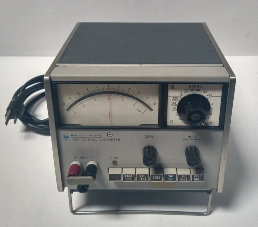 HP Agilent 419A DC Null Voltmeter Hewlett Packard Analog Meter 948-03370