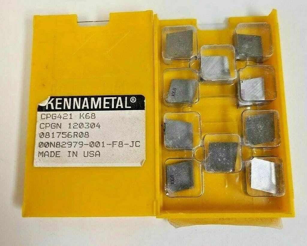 10 Pcs Kennametal CPG 421 K68 CPGN 120304 Lathe Carbide Inserts Mill New