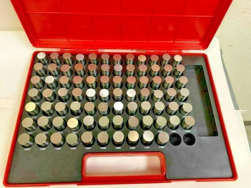 MHC Plug and Pin Gage Set M5 PLUS Gauges Metal 82 Pcs Size 0.751" to 0.832 Steel