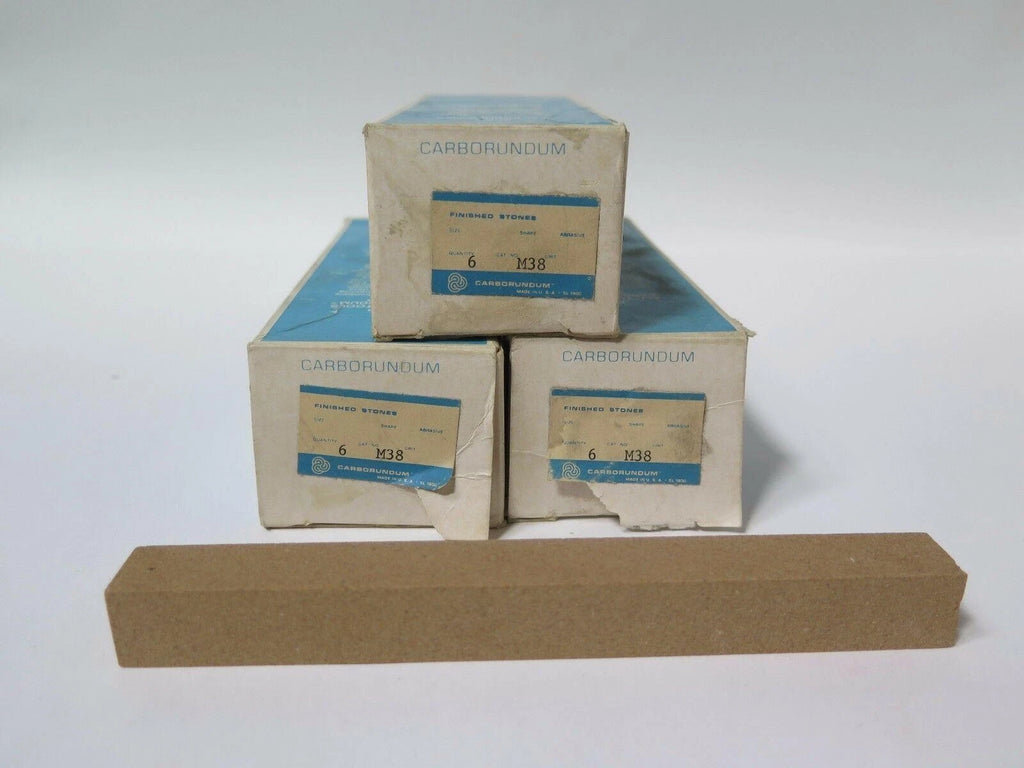 Carborundum 5/8 x 6" Combination Knife Sharpening Stones M38 Qty 18 Brand New
