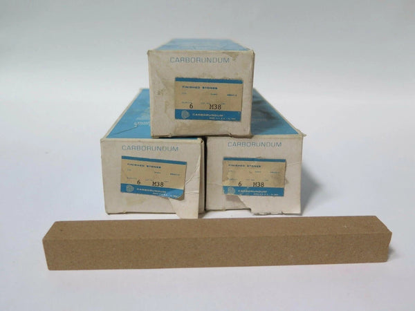 Carborundum 5/8 x 6" Combination Knife Sharpening Stones M38 Qty 18 Brand New
