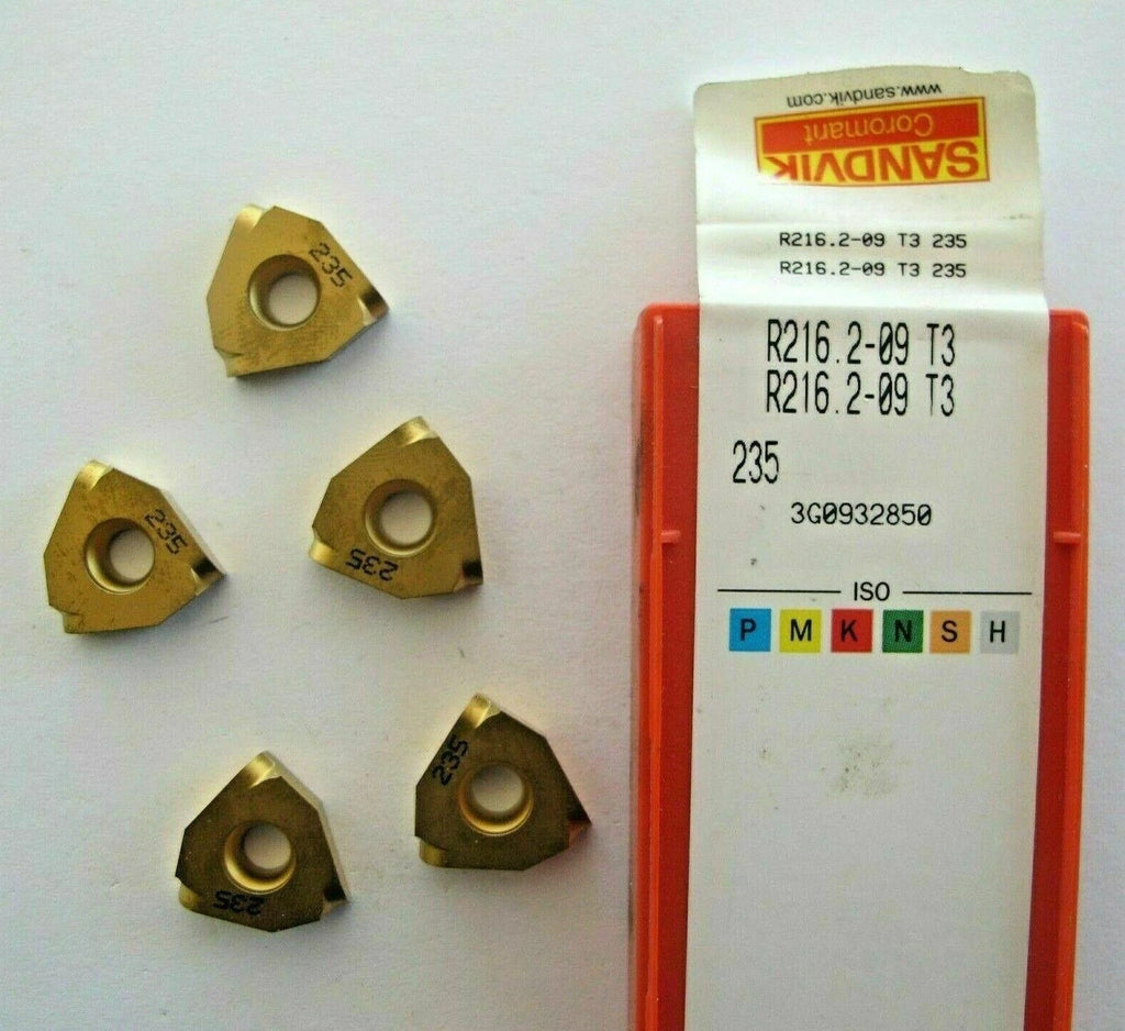 SANDVIK Coromant R216.2 09 T3 235 Lathe Mill Carbide Inserts 5 Pcs New