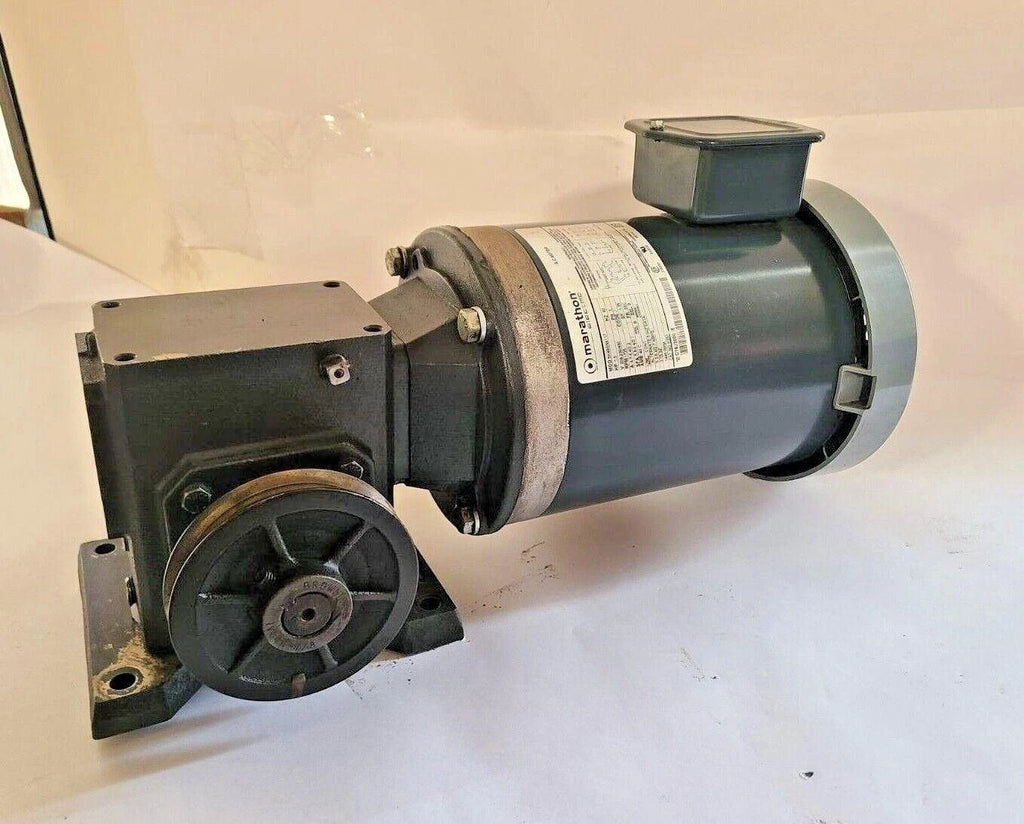 Marathon 3 Ph 1725 RPM 5K49SN4117 Motor 1.5 HP Dayton 4Z299C Speed Reducer