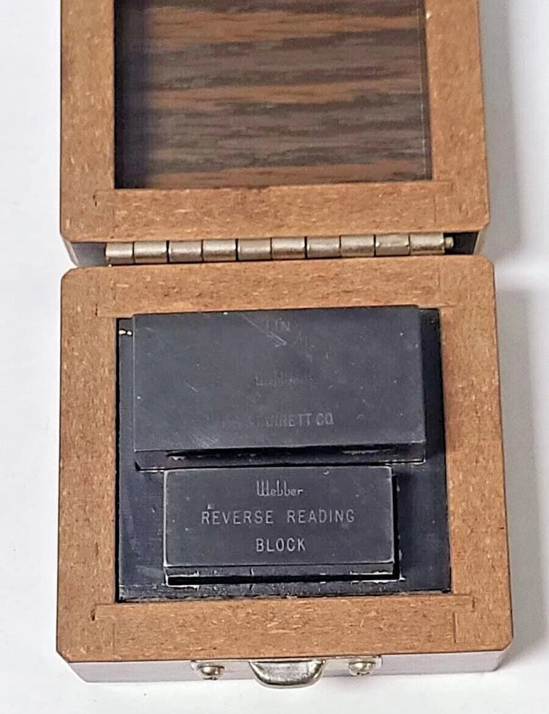 Starrett Webber Gage Reverse Reading Block 1" USA for Digi-Chek Metric