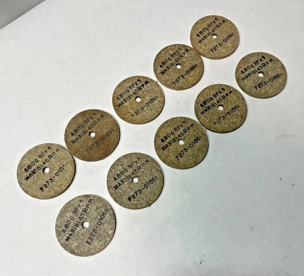 2x1/8x1/4 Abrasive Cut Off Wheel A80 GBFX5 18145 RPM Lot of 10